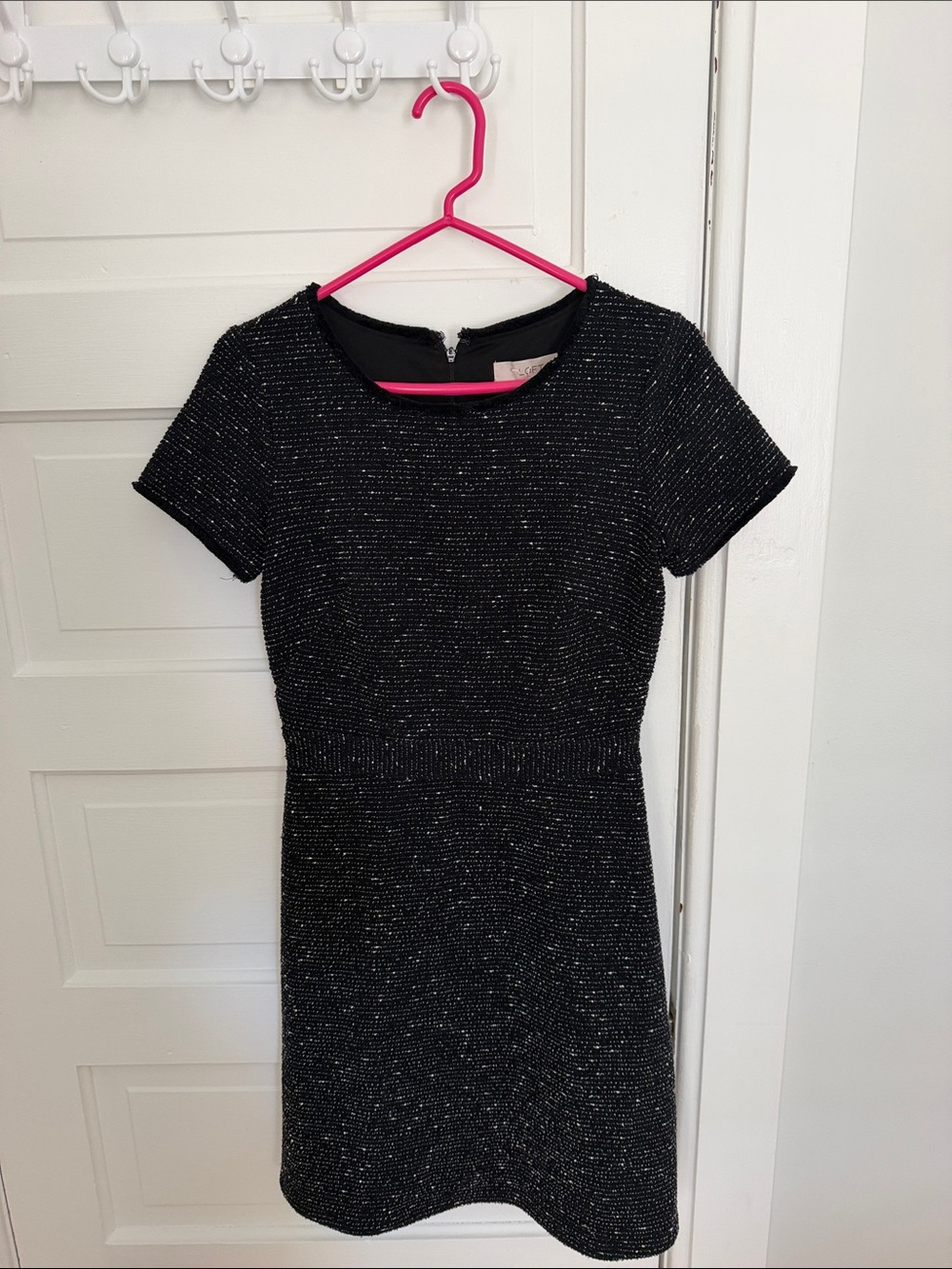 Ann Taylor Loft Black and White Tweed Dress